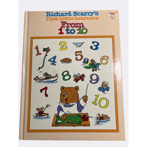 Richard Scarry's First Learners Book From 1-10 Numbers - Picture 1 of 9